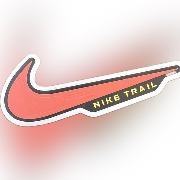 Nike Trail Red & Black Logo Patch/Y2K Sticker - Picture 1 of 2